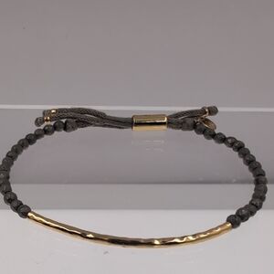 Gorjana Gold and Gray Beaded Bracelet B15
